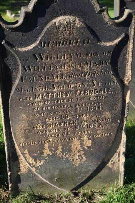 A tombstone with text on it
Description automatically generated